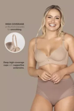 Leonisa Full Coverage Back-Smoothing Bra -Kelly Shop 11970 MNUDE 2