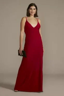 Ruched Panel Plunging Sheath Gown -Kelly Shop 12301W MRED PROM PROD1 015