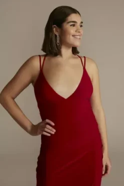 Ruched Panel Plunging Sheath Gown -Kelly Shop 12301W MRED PROM PROD1 098