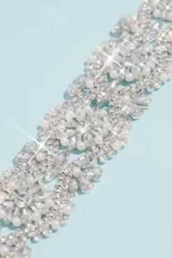 Graduated Pearl And Crystal Blossom Medallion Sash -Kelly Shop 155747SB MSILVER SASH PROD4 V2 003