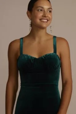 Sweetheart Velvet Tank Sheath Dress With Slit 5 Sweetheart Velvet Tank Sheath Dress With Slit -Kelly Shop 1656ET2A MFOREST JRPRTY PROD7 109