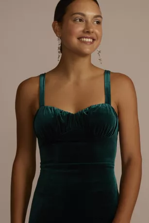 Sweetheart Velvet Tank Sheath Dress With Slit 3 Sweetheart Velvet Tank Sheath Dress With Slit - Image 3