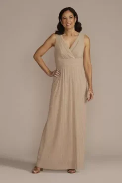 Floor Length V-Neck Metallic Sheath Jacket Dress -Kelly Shop 2475 MCHAMP MOB PROD7 073