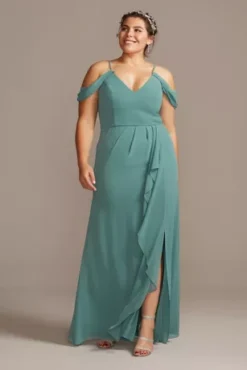 Cascading Off-the-Shoulder Bridesmaid Dress -Kelly Shop 4XLF20010 ZZZ 2