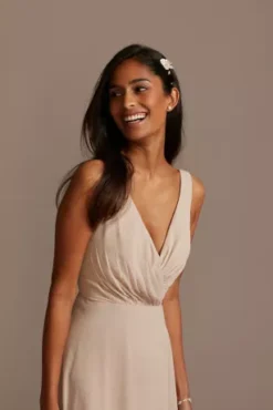 V-Neck Tank Full Skirt Bridesmaid Dress -Kelly Shop 4XLF20228 BISCOTTI BM PROD3 118