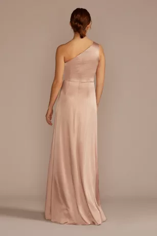Stretch Charmeuse One-Shoulder Bridesmaid Dress 2 Stretch Charmeuse One-Shoulder Bridesmaid Dress - Image 2