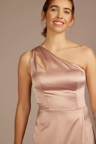 Stretch Charmeuse One-Shoulder Bridesmaid Dress 3 Stretch Charmeuse One-Shoulder Bridesmaid Dress - Image 3