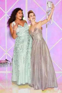 Floral Embellished Spaghetti Strap Lace-Up Gown -Kelly Shop 60978DW PDP Crop MAR3 1920x2880