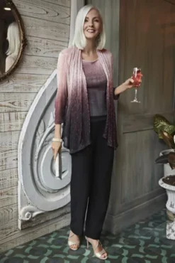 Crinkled Ombre Plus Size Three-Piece Pantsuit -Kelly Shop 650136 PDP Crop 1920x2880