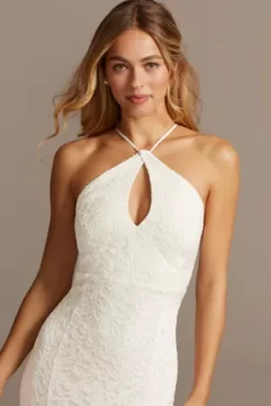 Halter Keyhole Lace Dress With Lace-Up Back -Kelly Shop 650711 MSOFTWHITE DBSTU PROD12 V2 053