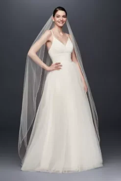 Chapel Length Veil With Pencil Edge