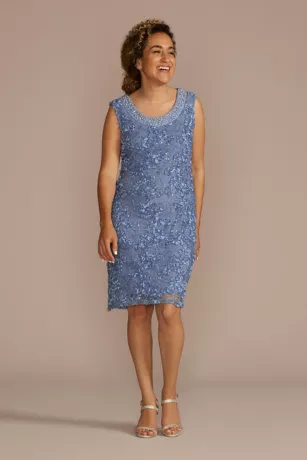 Floral Lace Short Tank Dress With Chiffon Jacket 3 Floral Lace Short Tank Dress With Chiffon Jacket - Image 3