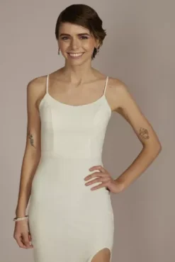 Knee Length Jersey Glitter Dress With Cutout Back -Kelly Shop 7357WD3B MWHTSILVER JRPARTY PROD2 103