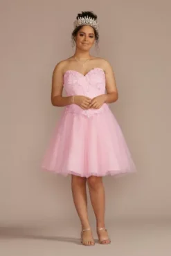 3-Piece Floral Glitter Corset Quince Ball Gown -Kelly Shop 8FR2302 MPETAL QUINCE PROD3 235