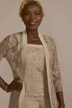 Three Piece Embroidered Sequin Lace Pants Suit -Kelly Shop 9862 MCHAMPAGNE MOB PROD1 990