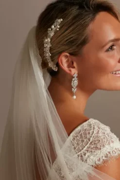 Pearl And Crystal Leaf Hair Comb -Kelly Shop C8168 MSILVER HP OM PROD10 024