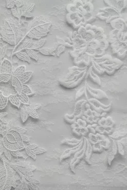 Embroidered V-Neck Tea-Length Wedding Dress -Kelly Shop CWG888 WHITE OLEG SWATCH PROD2 003 1