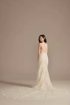 Strappy Beaded Applique Tulle Sheath Wedding Dress -Kelly Shop CWG904 IVYCHAMP OLEG PROD3 512