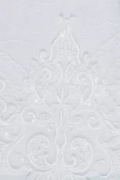 Strappy Beaded Applique Tulle Sheath Wedding Dress -Kelly Shop CWG904 SOLIDWHITE OLEG SWATCH PROD2 002