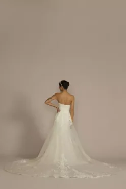 Lace Applique Wedding Dress With Removable Sleeves -Kelly Shop CWG954 IVORY OLEG PROD12 1586