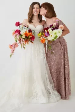 Lace Applique Wedding Dress With Removable Sleeves -Kelly Shop CWG954 PDP Crop JAN19 1920x2880