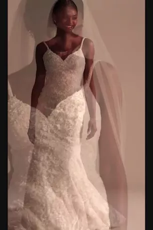 Appliqued Lace-Up Spaghetti Strap Wedding Dress 4 Appliqued Lace-Up Spaghetti Strap Wedding Dress - Image 4