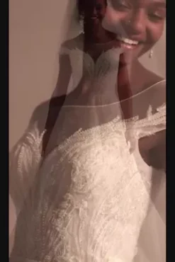 Cap Sleeve V-Back Beaded Ball Gown Wedding Dress -Kelly Shop CWG959 IVYCHAMP OLEG PROD10