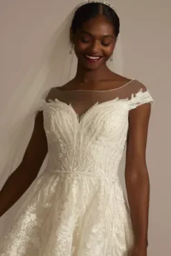 Cap Sleeve V-Back Beaded Ball Gown Wedding Dress -Kelly Shop CWG959 IVYCHAMP OLEG PROD10 2999