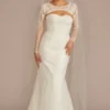 Beaded Lace Wedding Dress With Removable Sleeves