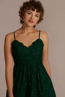 Spaghetti Strap Allover Lace Mini A-Line -Kelly Shop D24NY2108 HUNTER PARTY PROD2 3831