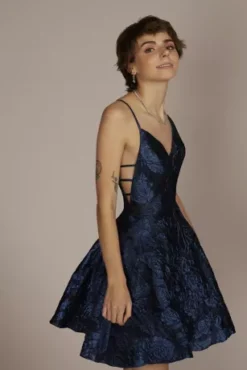 Jacquard A-Line Mini Dress -Kelly Shop D24NY22116V1 BLKBLUE JRPARTY PROD2 133