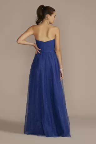 Off-the-Shoulder Glitter Tulle Ball Gown 2 Off-the-Shoulder Glitter Tulle Ball Gown - Image 2