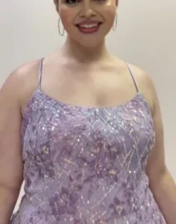 Scoop Neck Sequin Floral Embroidered A-line -Kelly Shop D24NY23065 PDP