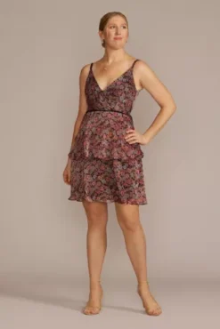 Floral Print Tiered Ruffled Dress