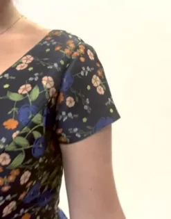 Floral Jacquard Short A-Line Dress -Kelly Shop D39NY22335 PDP