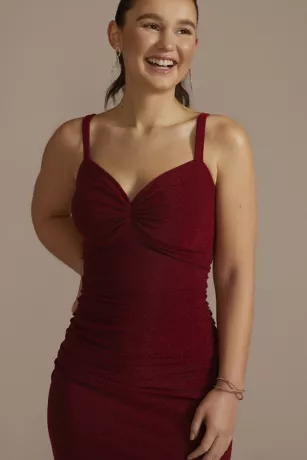 Metallic Knit Sweetheart Midi Sheath Dress 3 Metallic Knit Sweetheart Midi Sheath Dress - Image 3