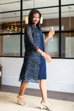 Knee Length Crepe Tank Dress And Matching Jacket 13 Knee Length Crepe Tank Dress And Matching Jacket -Kelly Shop D40NY2111 PDP Crop JUNE15 1920x2880