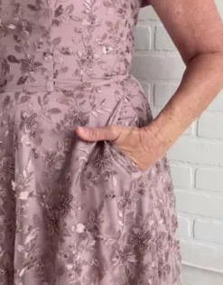 Off-the-Shoulder Embroidered Sparkle A-Line -Kelly Shop D40NY23247 PDP