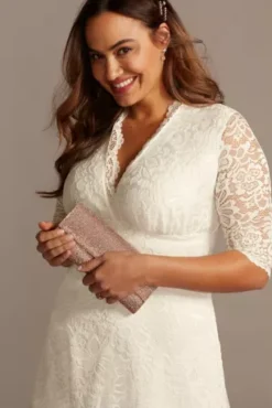 Wedding Belle Short Plus Size Dress 5 Wedding Belle Short Plus Size Dress -Kelly Shop DB19150905 MIVORY DBSTU PROD12 V3 078