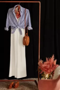 Cuffed Off-the-Shoulder Stretch Crepe Jumpsuit -Kelly Shop DB3230 PDP Crop JUNE15 1920x2880