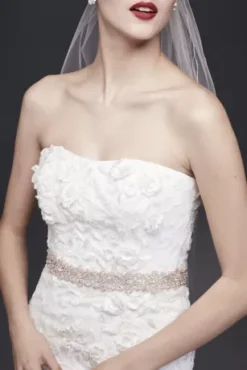 High-Shine Crystal Flower Sash -Kelly Shop DMJ4882X MROSEGOLD SASH OM PROD7 008