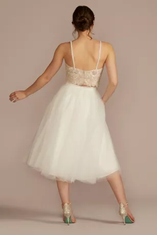 3D Floral Sweetheart Spaghetti Strap Separates Top 2 3D Floral Sweetheart Spaghetti Strap Separates Top - Image 2