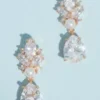 Marquise And Pear Crystal And Pearl Drop Earrings