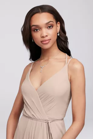 Double-Strap Georgette Bridesmaid Wrap Dress 3 Double-Strap Georgette Bridesmaid Wrap Dress - Image 3