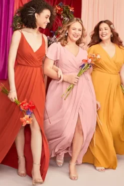 Double-Strap Georgette Bridesmaid Wrap Dress 15 Double-Strap Georgette Bridesmaid Wrap Dress -Kelly Shop F19755 PDP Crop MAY3 1920x2880