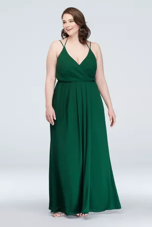 Double-Strap Georgette Bridesmaid Wrap Dress 4 Double-Strap Georgette Bridesmaid Wrap Dress - Image 4
