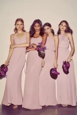 Double-Strap Georgette Bridesmaid Wrap Dress 12 Double-Strap Georgette Bridesmaid Wrap Dress -Kelly Shop F19755 ZZZ 2