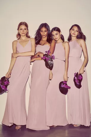 Double-Strap Georgette Bridesmaid Wrap Dress 5 Double-Strap Georgette Bridesmaid Wrap Dress - Image 5