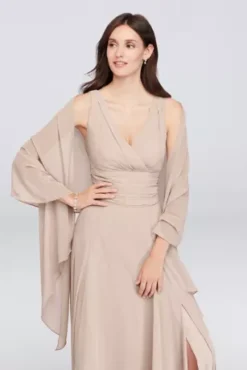 Long Chiffon Surplice Tank Bridesmaid Dress -Kelly Shop F19831 ZZZ5