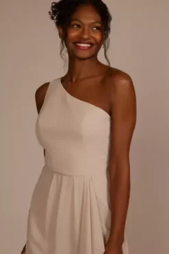 Chiffon One-Shoulder Bridesmaid Dress With Cascade -Kelly Shop F20011 BISCOTTI BM PROD9 V2 087 detail